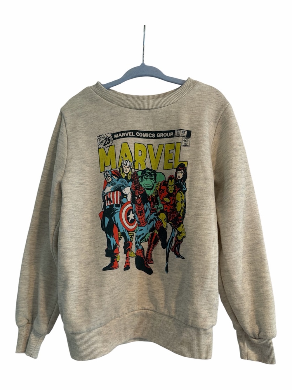 Kids Marvel Comics Graphic Sweater - Yellow/Red/Blue Print